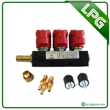 Valtek (FARO) 3 Zyl. Einspritzrail STD 3 Ohm Typ 30