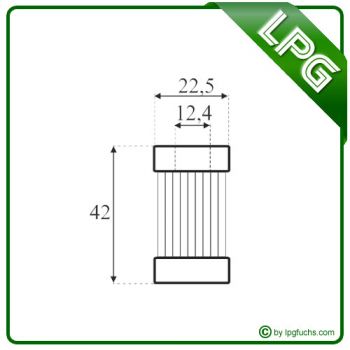 CI-222 - filter cartridge chrome-nikel-net VIALLE